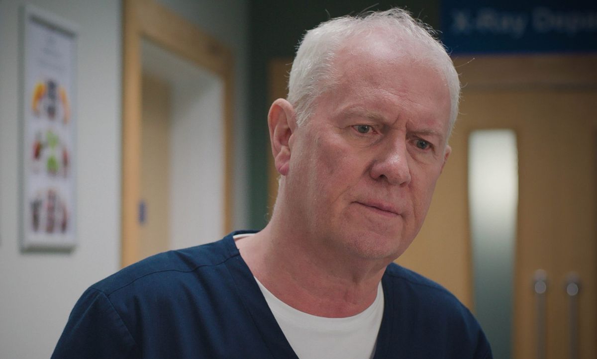 Stressed and sad, Charlie in Casualty