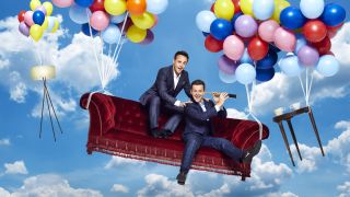 And and Dec on a flying sofa