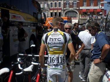 Maxime Monfort gets ready for the stage.