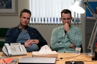 Luke Morgan and Darren Osborne in Hollyoaks