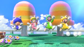 Super Mario 3d World Bowsers Fury Bowser Blue Toad Peach Luigi Mario