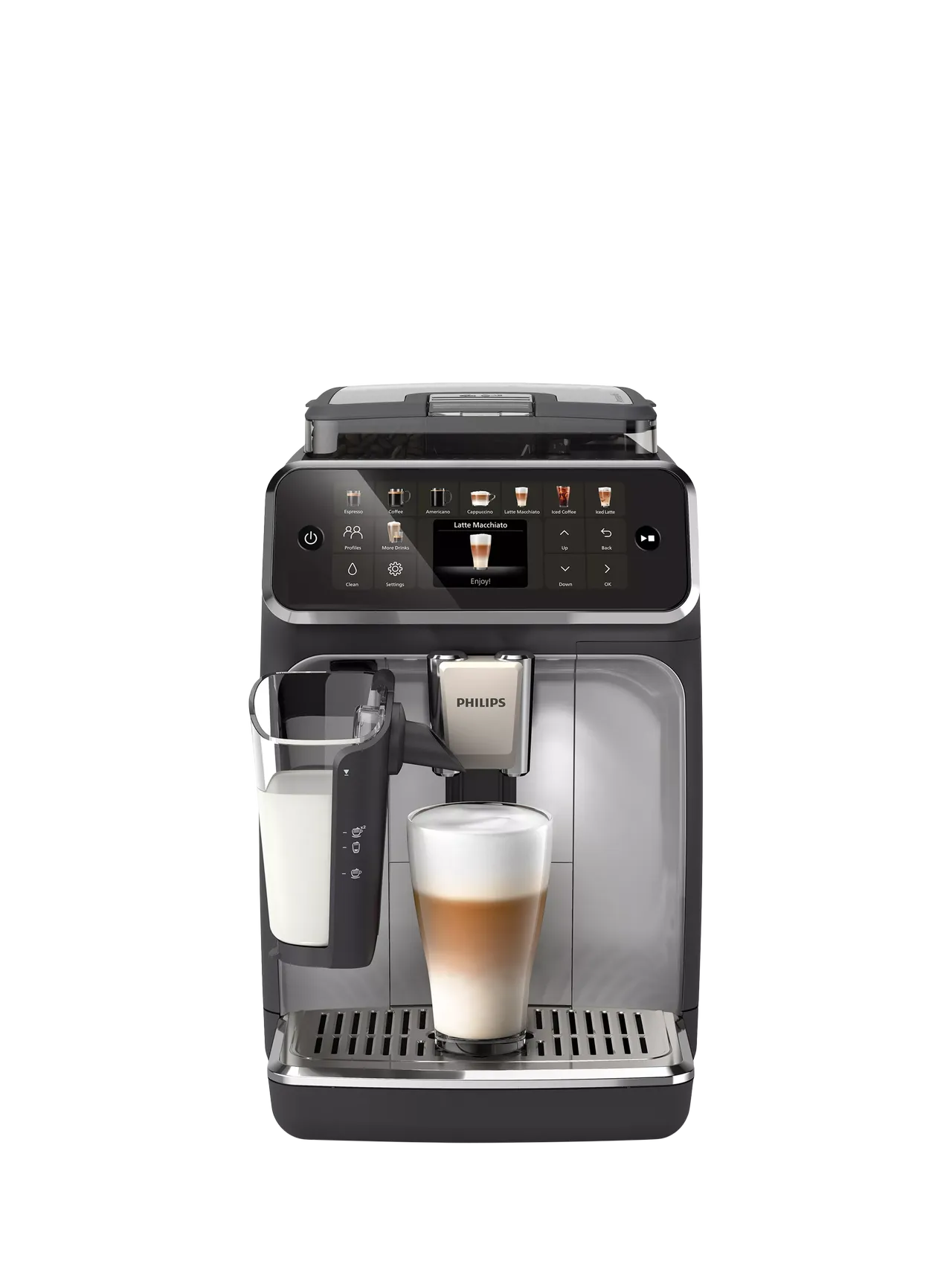 Philips 5500 Series Ep5546/70 Bean to Cup Coffee Machine Lattego Black, Silver