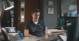 Will Noble squares up to Connie on his last day in Casualty
