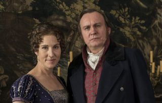 Tamsin Greig and Philip Glenister in Belgravia