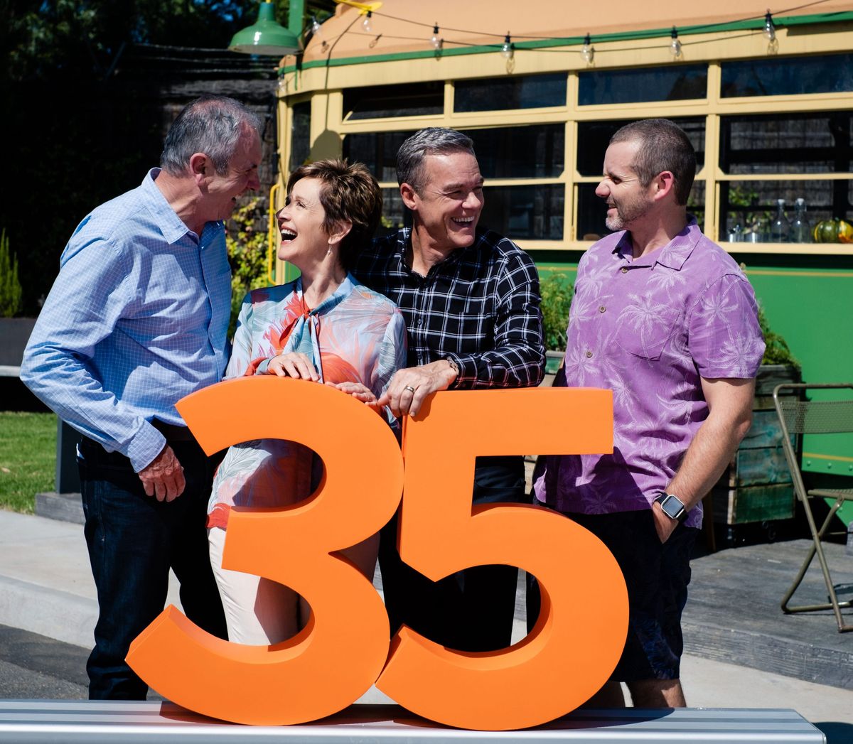 Neighbours&#039; longest serving cast members with a 35 sign