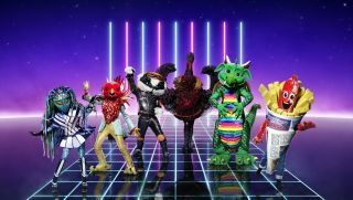 The Masked Singer costumes Alien, Robin, Badger, Swan, Dragon and Sausage