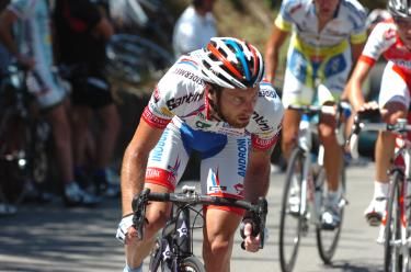 Francesco Ginanni (Androni) rode strongly in the breakaway