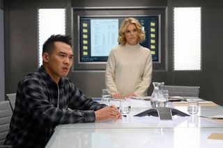 Adam Yuen (played by Jason Wong) and Dr Nikki Alexander (Emilia Fox) in new Silent Witness