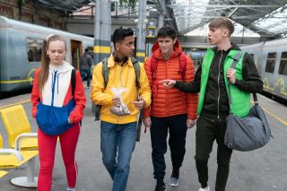 Juliet, Ollie, Imran and Sid in Hollyoaks