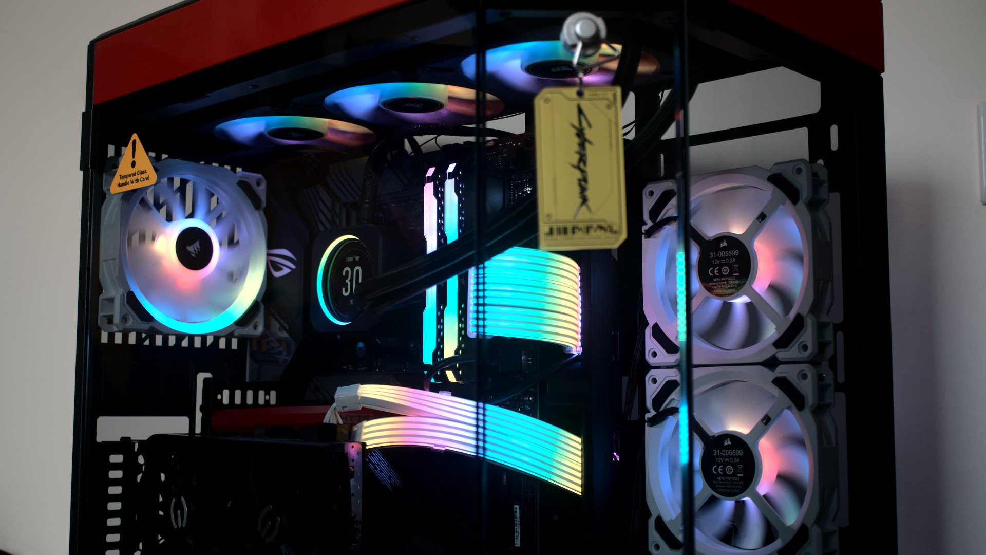 LIAN LI Strimer Plus V2 8 PIN GPU Extension Addressable RGB 300mm Cable, Black