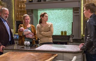 Rebecca White, Seb Sugden, Chrissie White, Robert Sugden, Lawrence White
