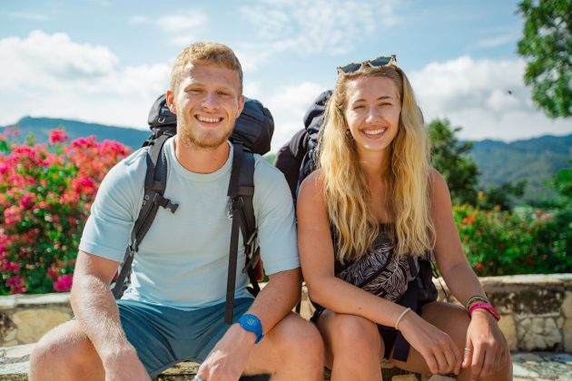 Brother and sister Dom and Lizzie