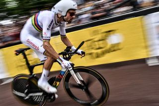 World champion Tom Dumoulin (Sunweb) racing the stage 20 time trial at the Tour de France