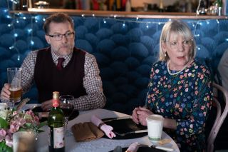 Carole and Mark played by Chris Quentin and Diana Weston in Hollyoaks