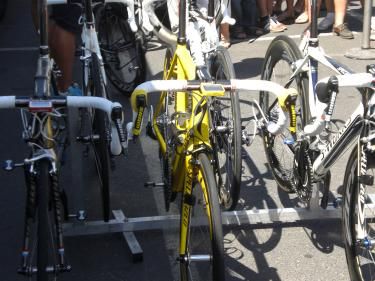 Fabian Cancellara's yellow bike.