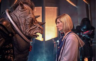 Jodie Whittaker's Time Lord faces the Judoon in Doctor Who