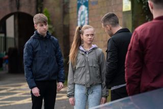 Juliet and Sid and Victor in Hollyoaks