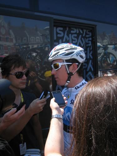 Geraint Thomas (Sky) was popular with the press after his fine performance yesterday.