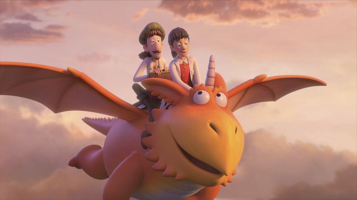 Zog the dragon teams up with Princess Pearl and Sir Gadabout