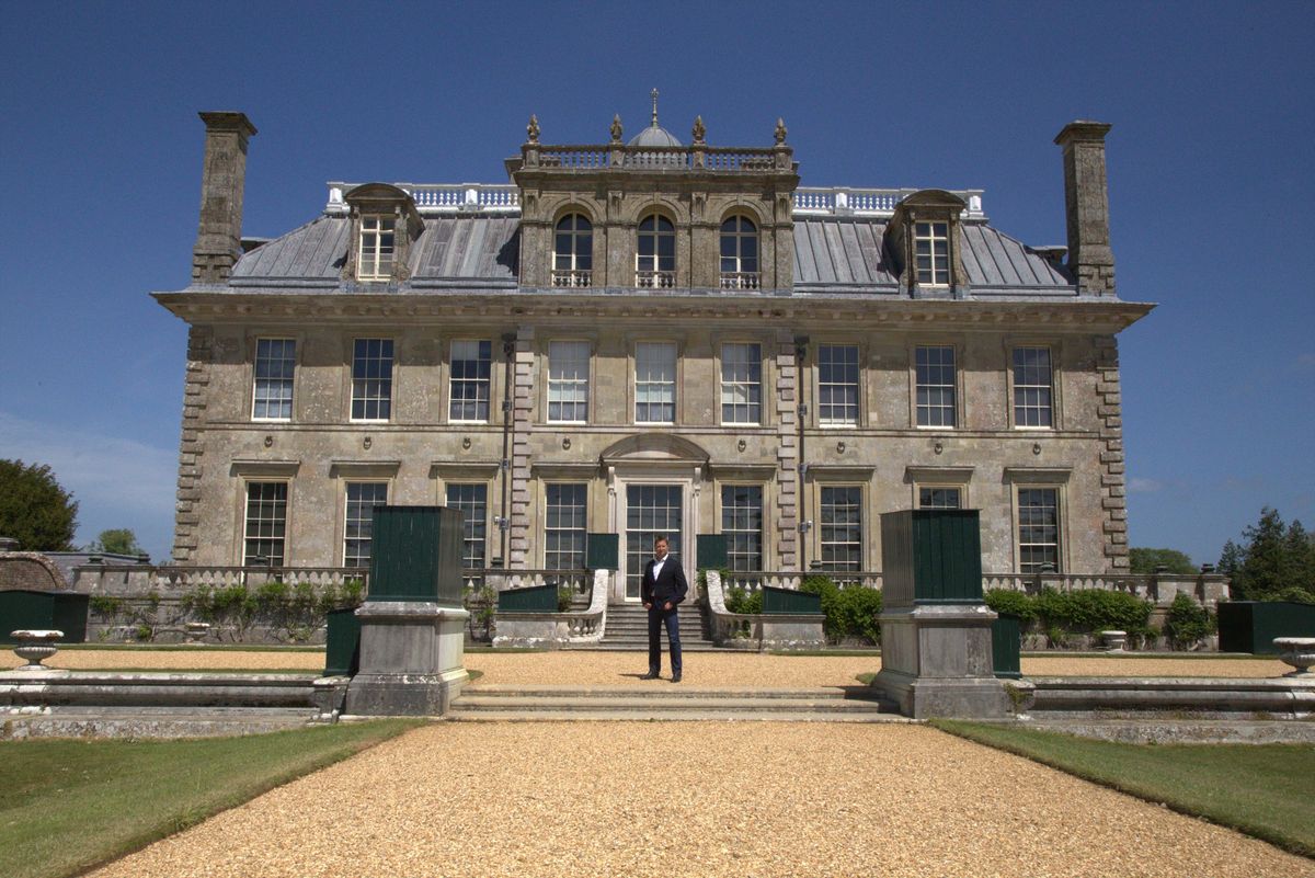 George Clarke stands outside the main house at Kingston Lacy in george clarke&#039;s national trust unlocked