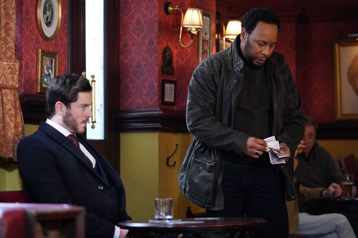 Gray is seething at Mitch&#039;s offer of money in EastEnders