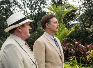 Colm Meaney as Major Brendan Archer and David Morrissey as Walter Blackett in a garden scene