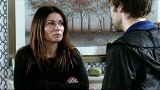 Carla has to explain herself to Peter when a threatening face turns up...