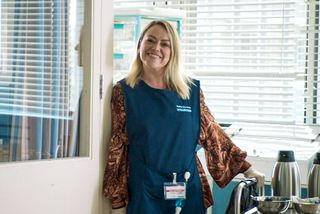 Sian Reese Williams plays Jodie Rodgers in Holby City