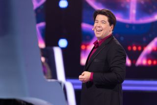 Michael McIntyre on the set of The Wheel