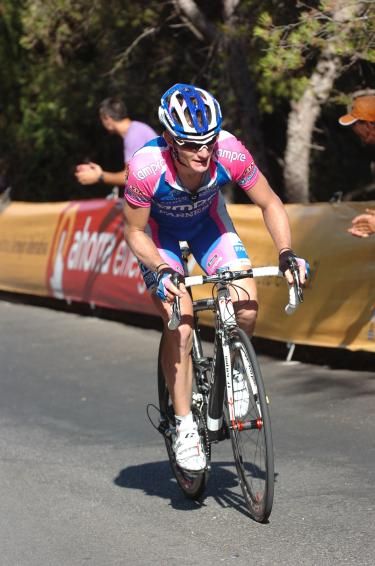 Grega Bole (Lampre-Farnese Vini) on the road to Malaga