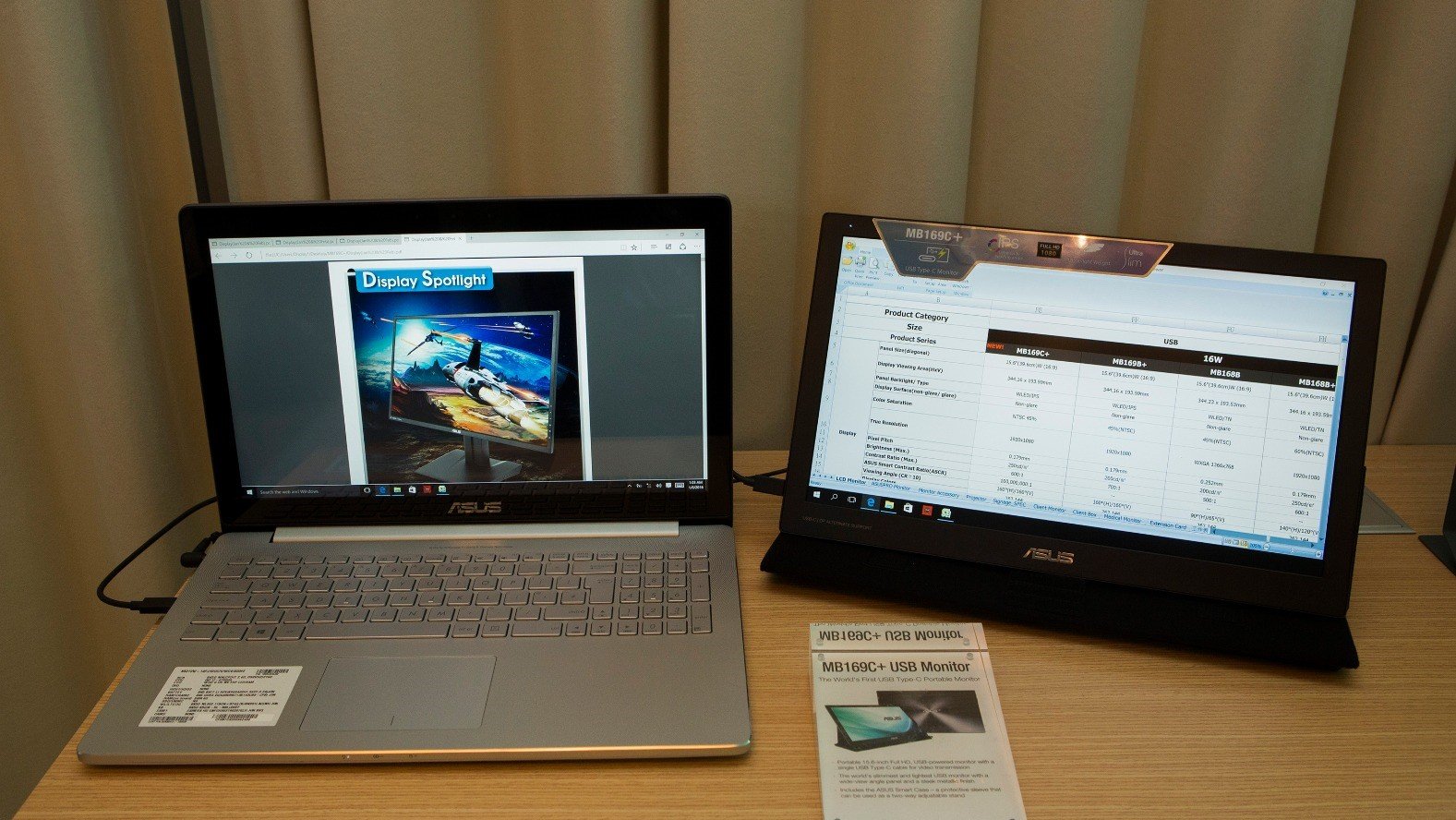 ASUS MB169C+ USB-C Monitor