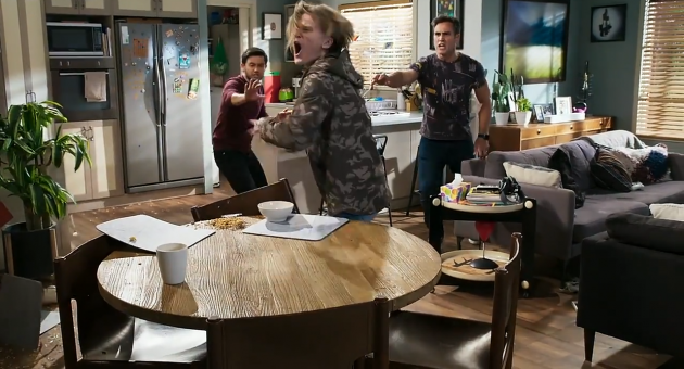 Neighbours, David Tanaka, Brent Colefax, Aaron Brennan
