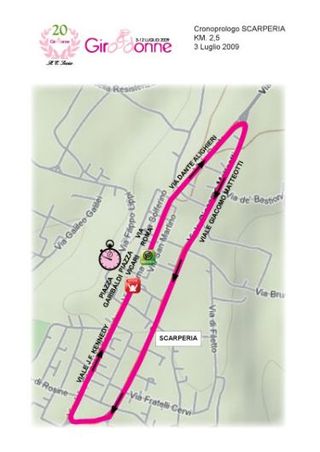 Giro Donne prologue map