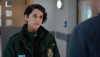 Casualty character Fenisha has some news for Will... she's expecting another man's baby