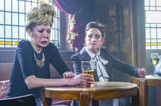 A tense meeting in a pub between Mandy and Donna Ball