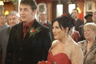 EastEnders Alfie and Kat exchanged vows on Christmas Day 2003