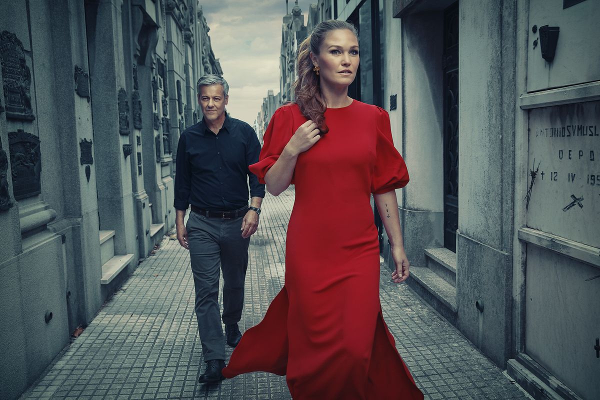 Riviera season three Julia Stiles and Rupert Graves