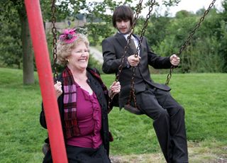 Eli, in a lighter moment, persuades Betty (Paula Tilbrook) to go swinging