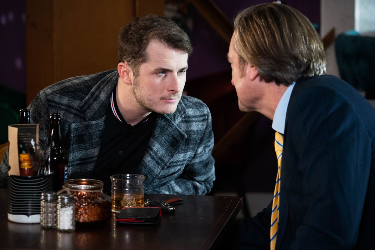 Ben Mitchell gets to know Hugo in the Prince Albert in EastEnders.