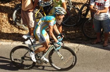 Enrico Gasparotto (Astana) on the road to M&aacute;laga.