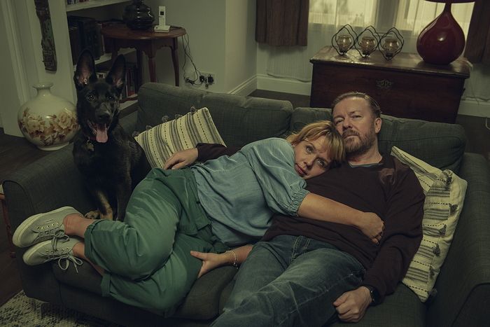 Kerry Godliman and Ricky Gervais