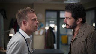 Dylan squares up to Lev in Casualty