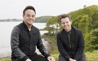 Ant and Dec posing for Ant and Dec's DNA Journey