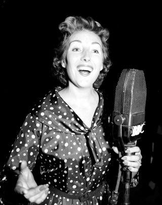Vera Lynn, rehearsing in London for her new radio show in 1956