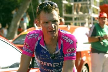 Fifth place finisher Grega Bole (Lampre-Farnese Vini) after the finish.