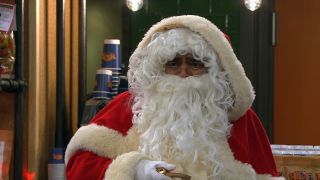 Rishi dresses up as Santa in Emmerdale