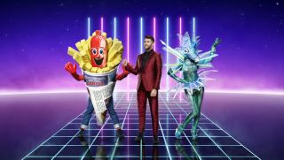 Joel Dommett poses with Sausage and Seahorse