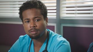 Holby City S Marcus Griffiths Zav Roughs Cameron Up And Gets Suspended What To Watch