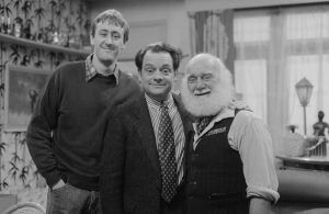 Only Fools and Horses legends Nicholas Lyndhurst, David Jason and Buster Merryfield. (Credit: Getty Images)
