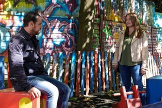 Mick Carter meets Katy Lewis in EastEnders